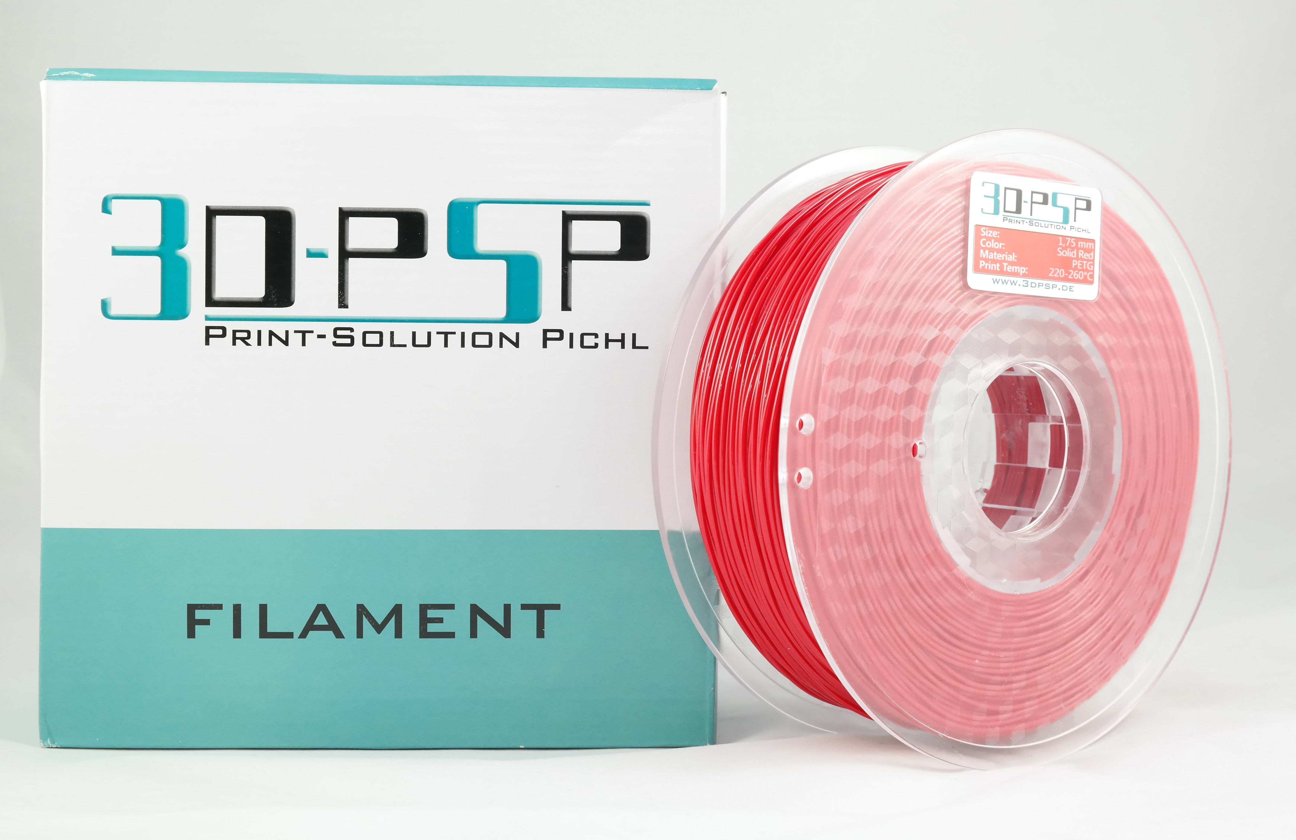 3DPSP PETG Filament - Solid Red - 1.75mm - 1Kg