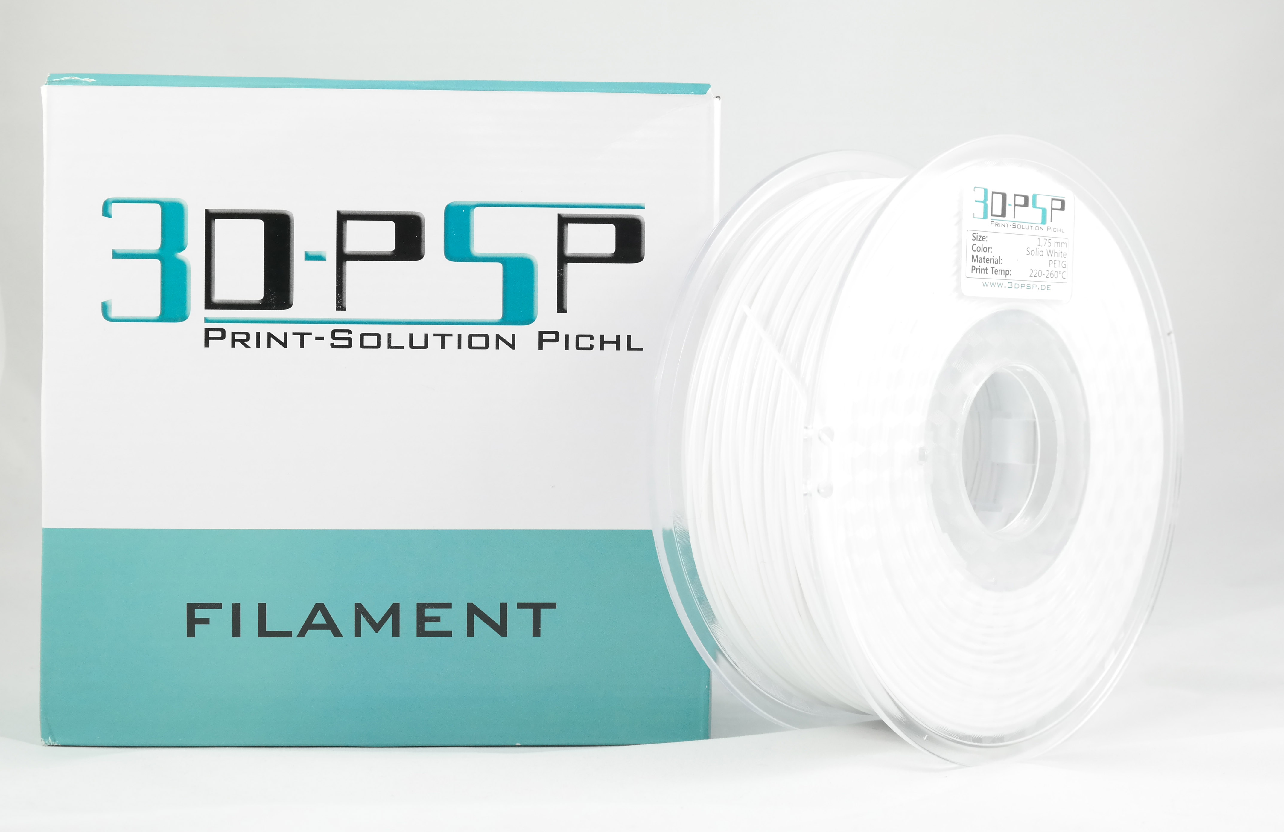 3DPSP HT-PETG Filament - Solid White - 1.75mm - 1Kg